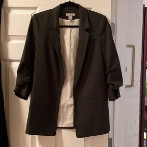 H&M Olive Woven Blazer